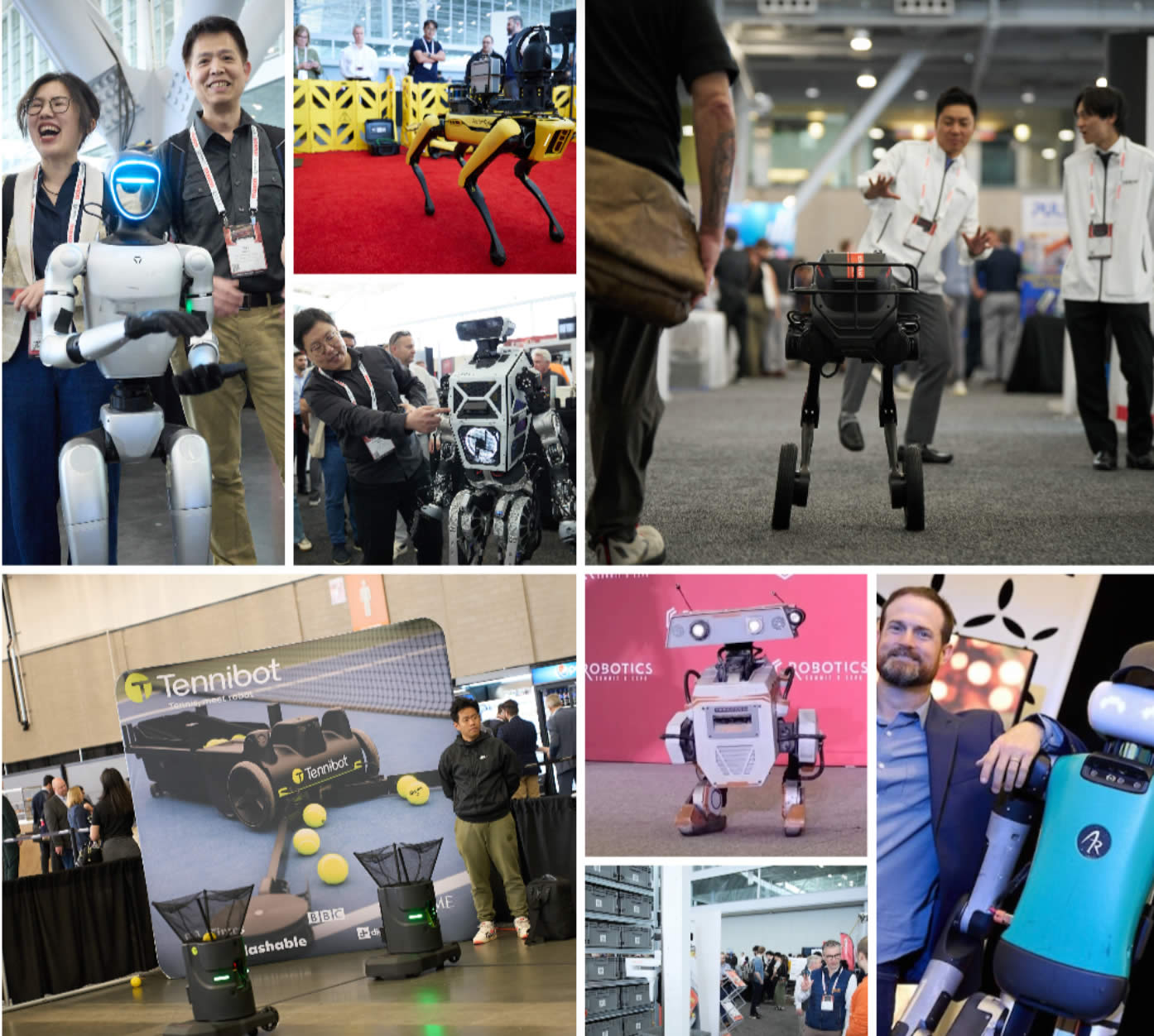 Humanoid robots from major manufacturers on display at the Robotics Summit & Expo