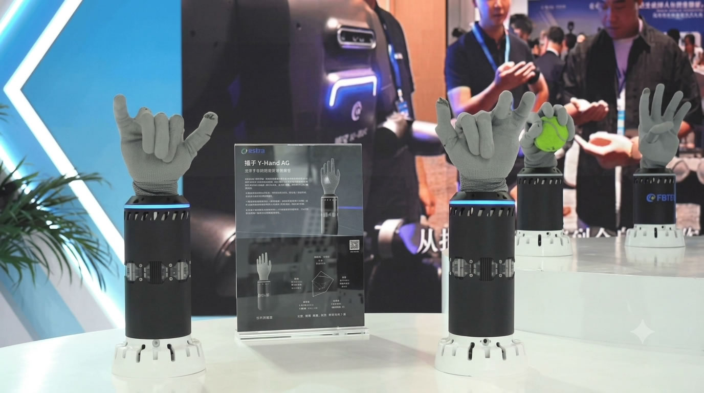 YueQuan Bionic dexterous hands at WAIC 2026