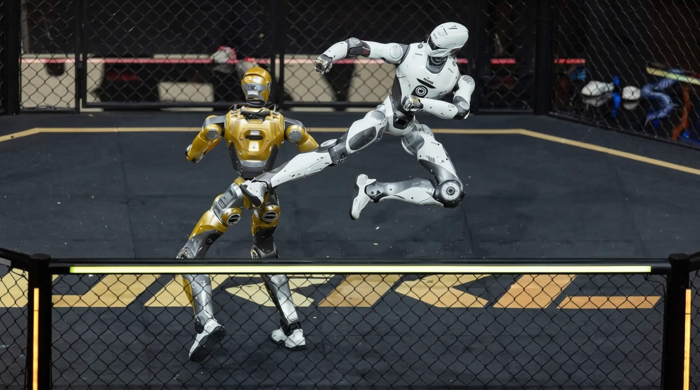 EngineAI T800 Robots Fight in Shanghai URKL