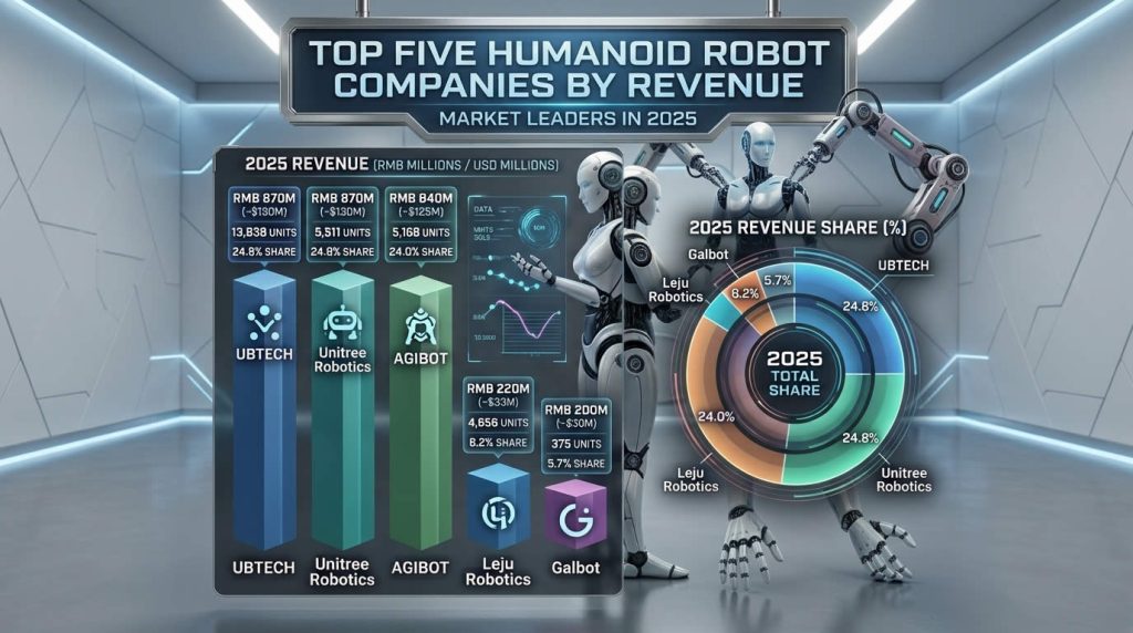 Top Five Humanoid Robot Companies by Revenue