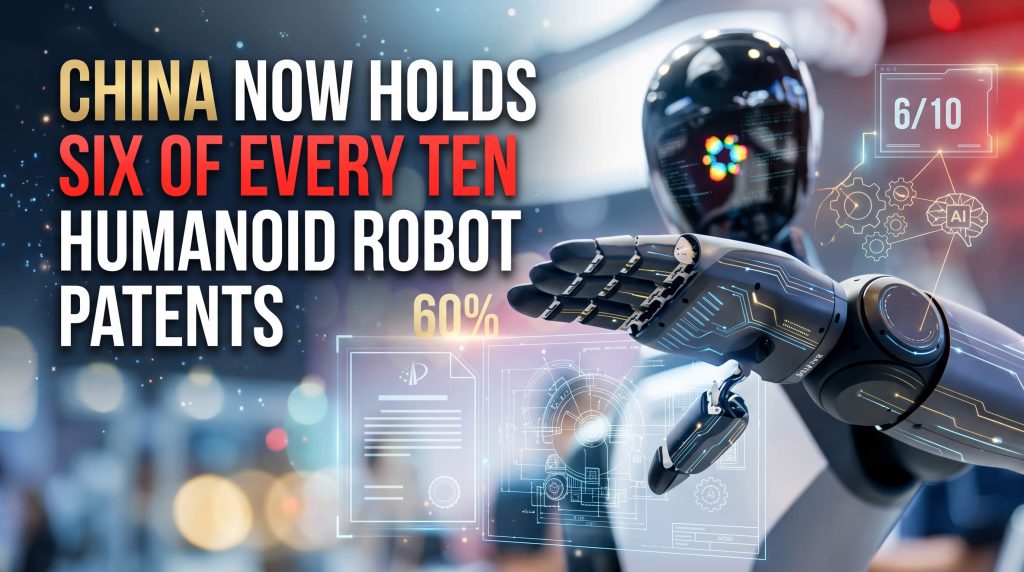 China Now Holds Six of Every Ten Humanoid Robot Patents Humanoid Robot Patents